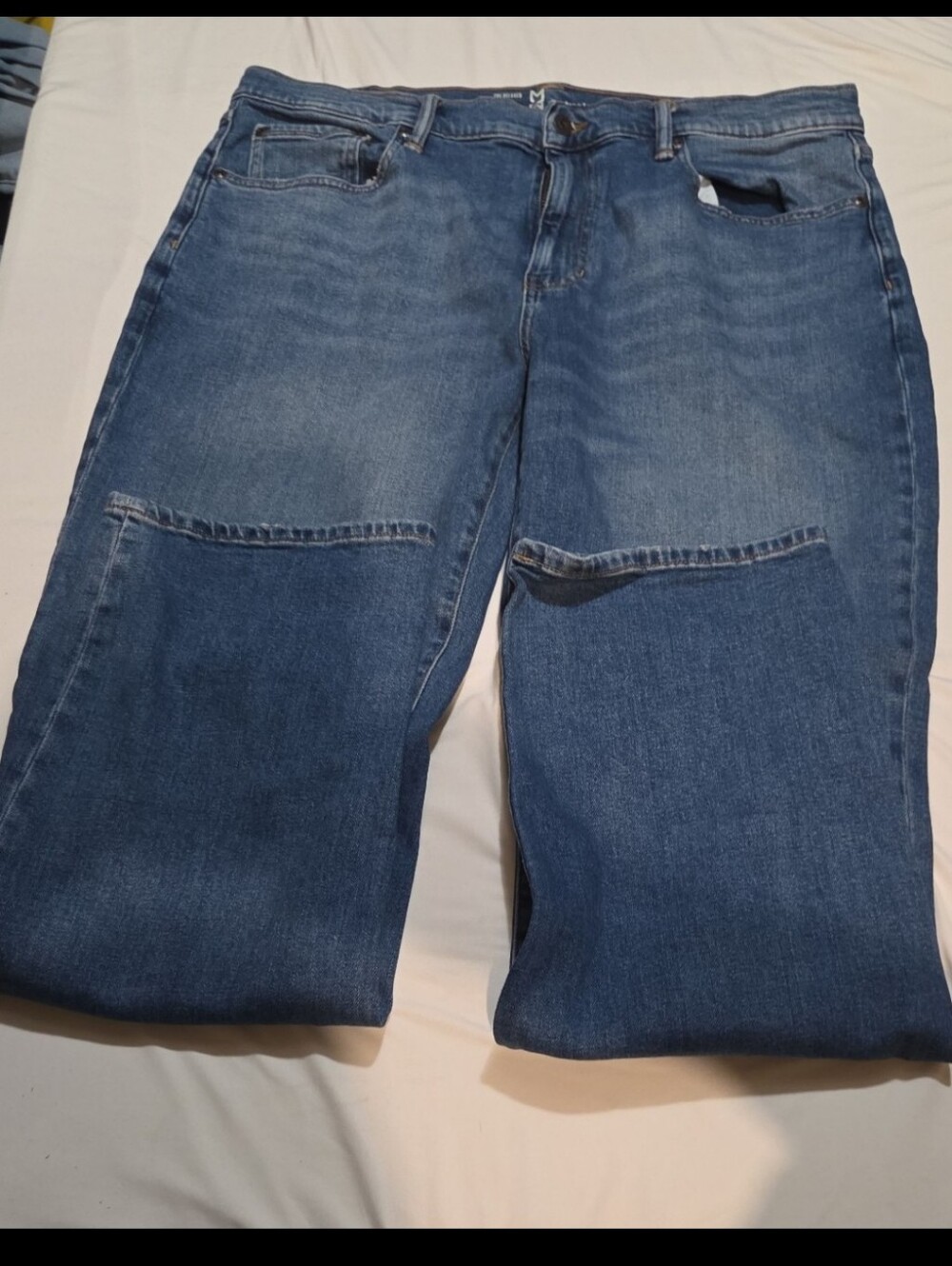 Mutual weave mens 36x34 denim relaxed jeans #05